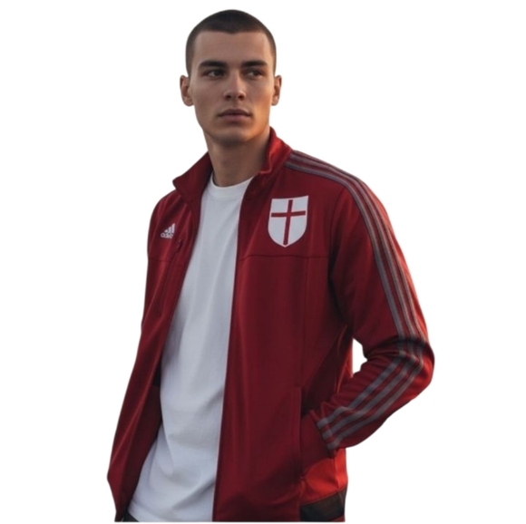 Adidas Men's AC Milan 2015 Anthem Track Jacket Red Size Small - Picture 1 of 7